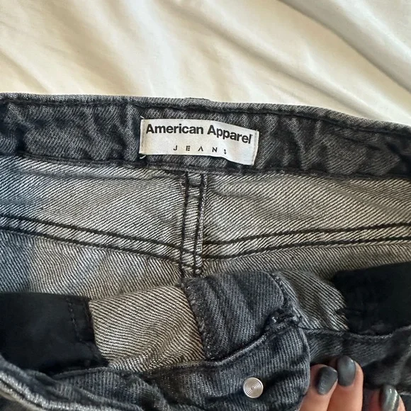 American Apparel Charcoal Mini Skirt - Picture 4 of 5